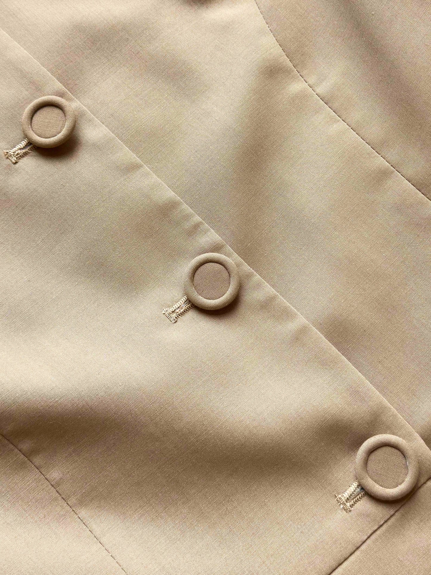Grace Organza-Trim Wool Jacket (BEIGE) - ELCY ISLAND