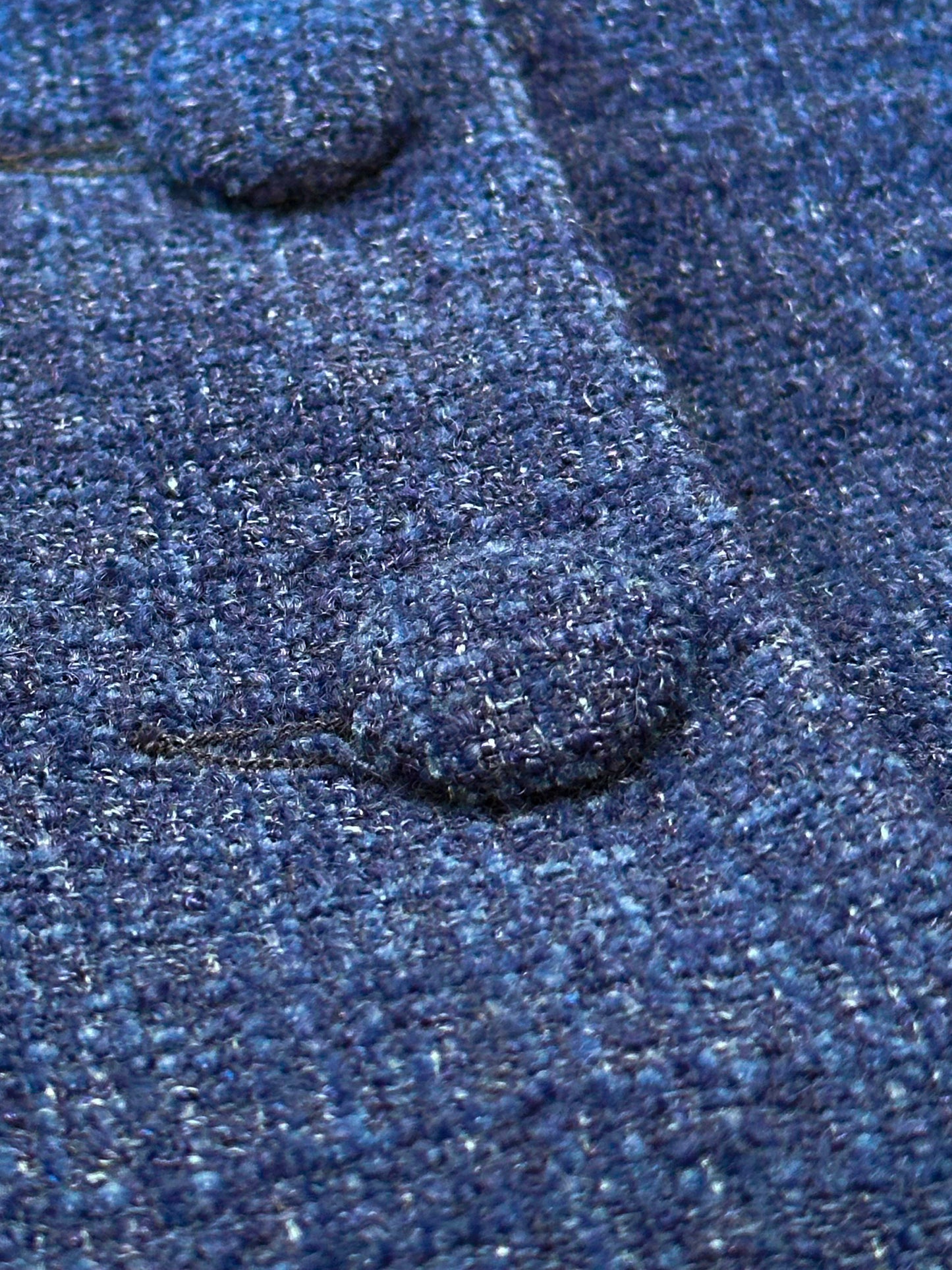 Hourglass Tailored Tweed Jacket (DARK BLUE) - ELCY ISLAND