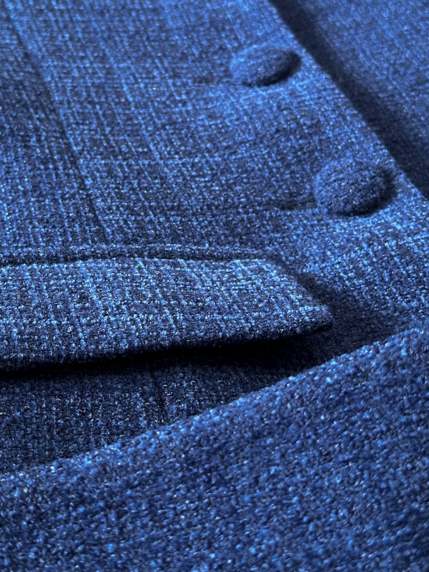 Hourglass Tailored Tweed Jacket (DARK BLUE) - ELCY ISLAND