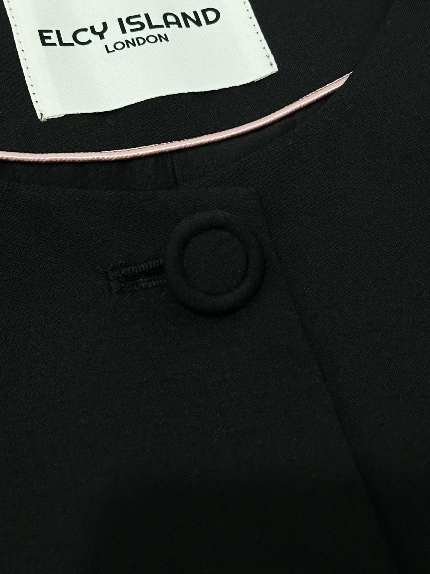 Grace Organza-Trim Wool Jacket (BLACK) - ELCY ISLAND