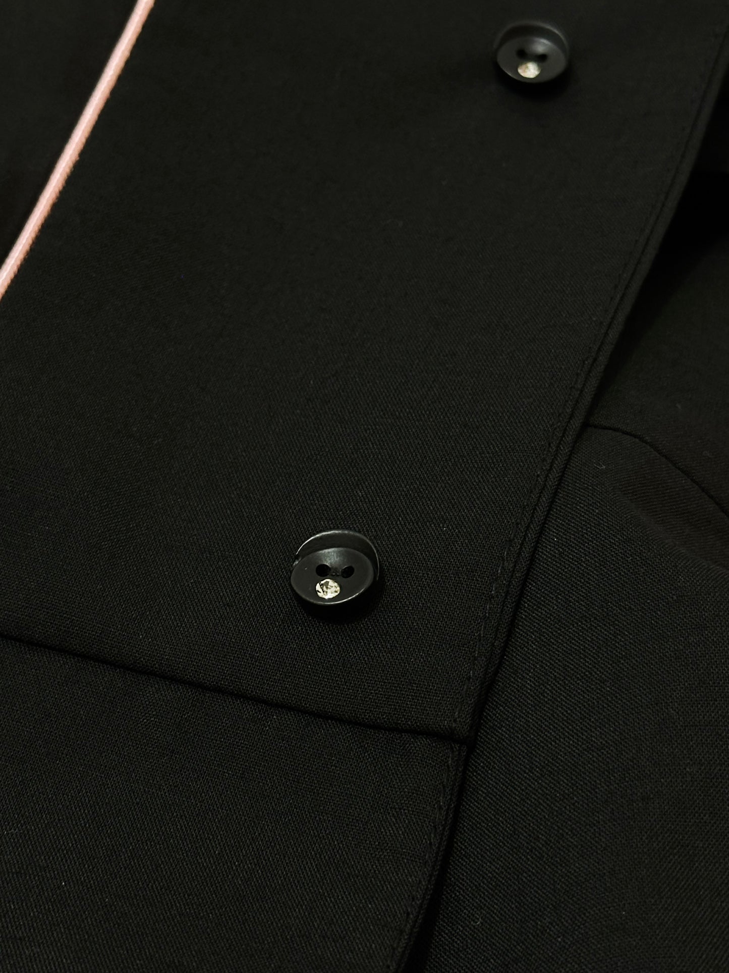 Grace Organza-Trim Wool Jacket (BLACK) - ELCY ISLAND