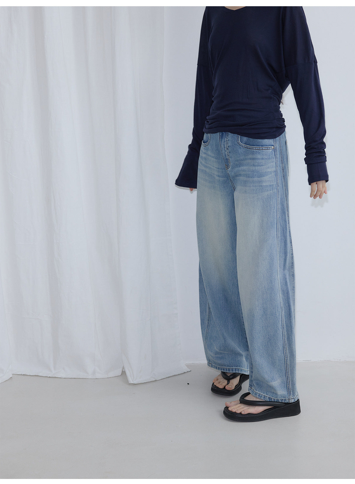 Track Line Wide Denim