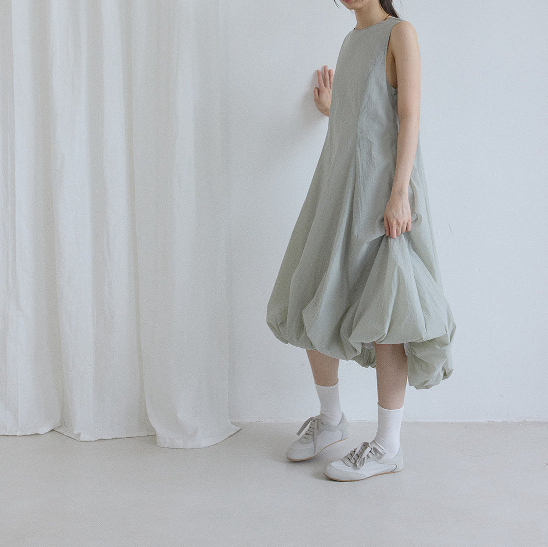 Balloon Hem A-line Dress