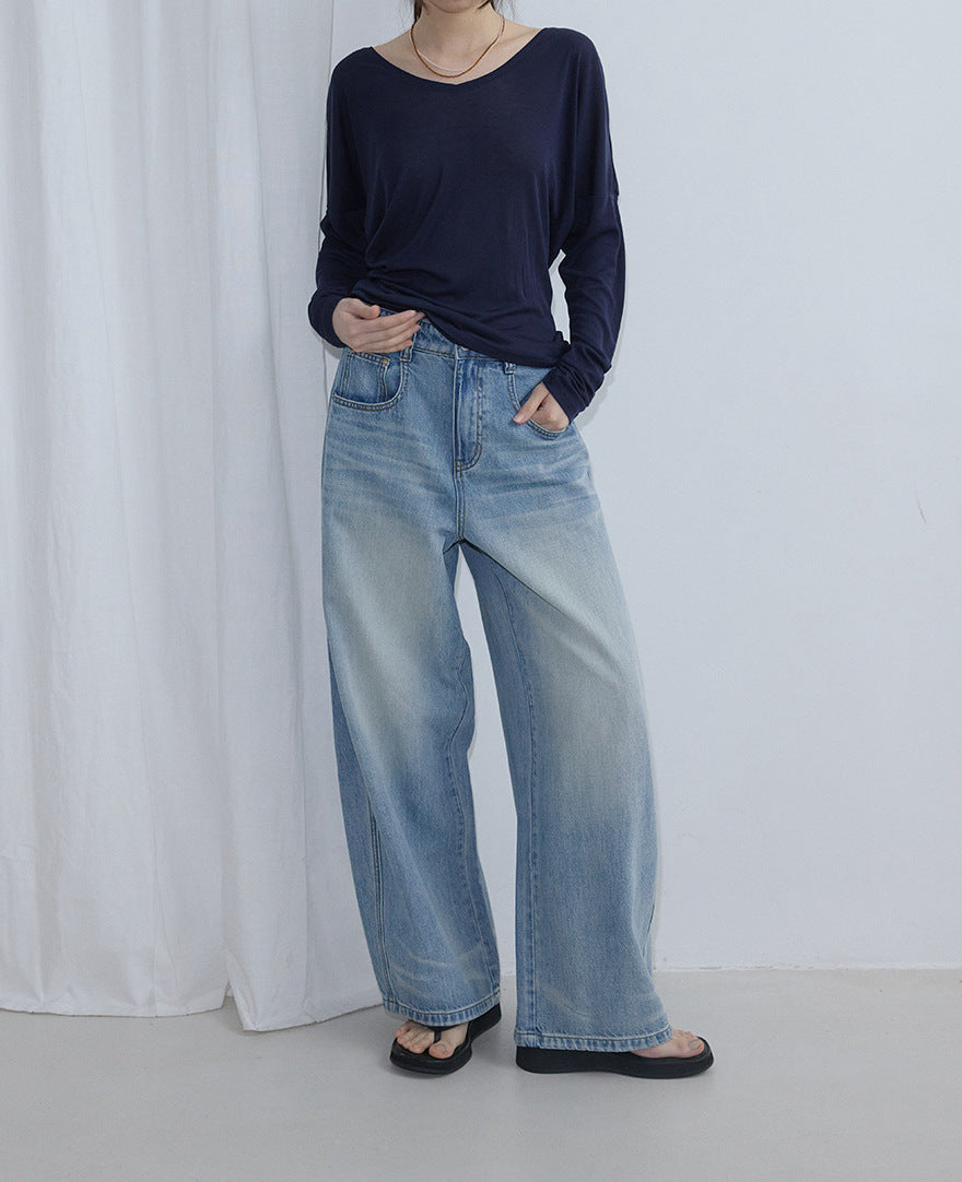 Track Line Wide Denim