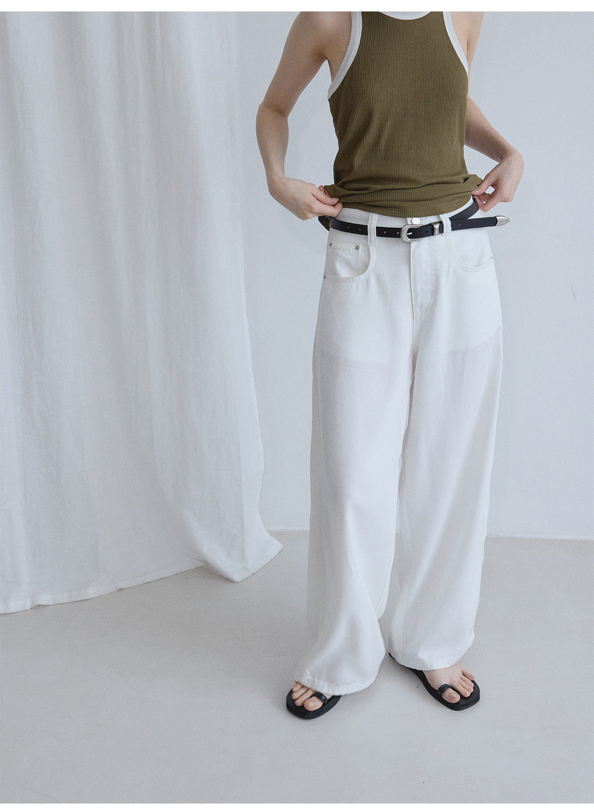 Track Line Wide Denim