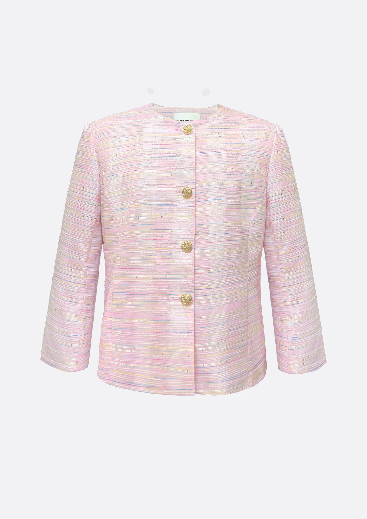 Cherry Blossom Tweed Jacket (PINK) - ELCY ISLAND