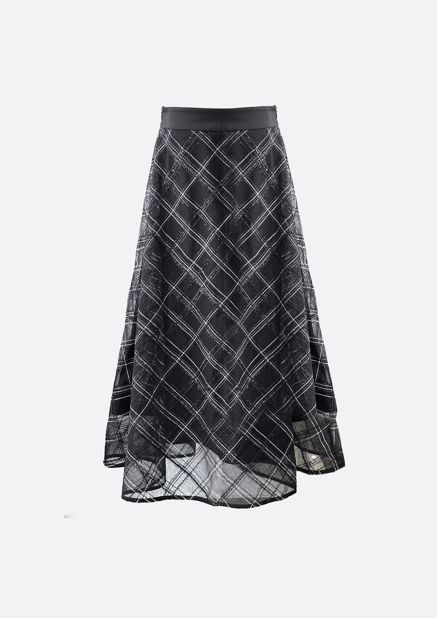Valentina Diamond Lace Tulle Skirt (BLACK) - ELCY ISLAND