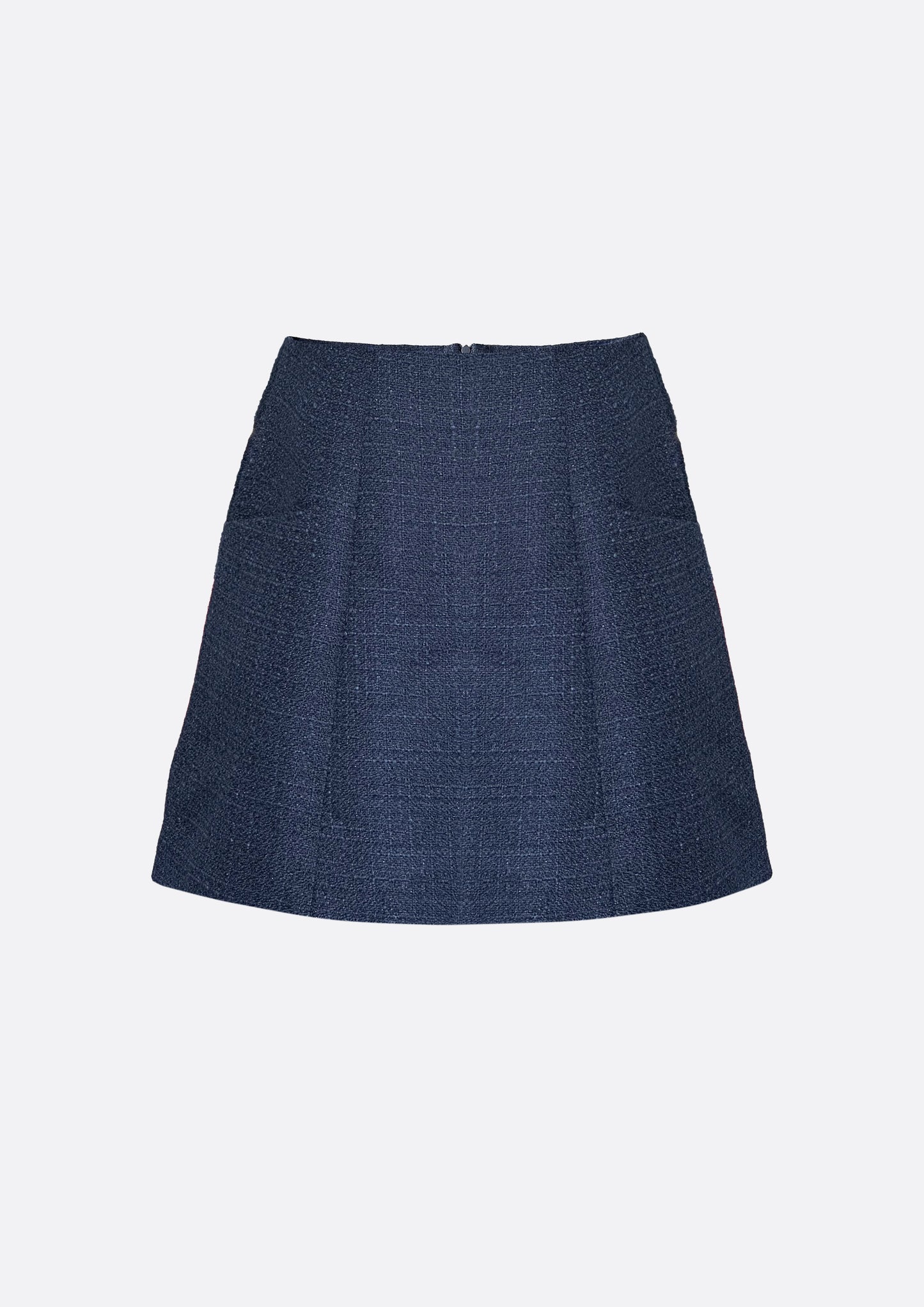 Grace Signature Tweed Mini Skirt (NAVY) - ELCY ISLAND