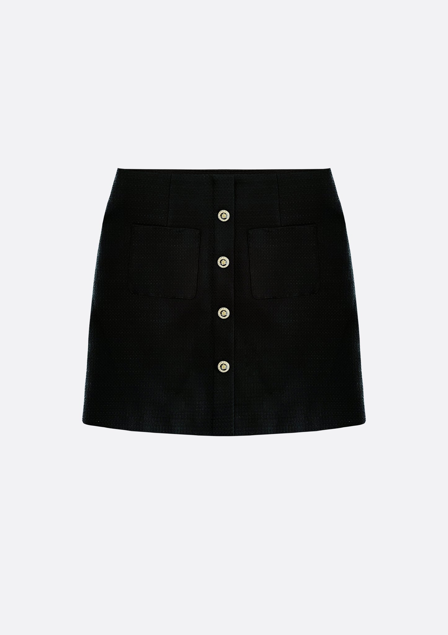 Starry Tweed Mini Skirt (BLACK) - ELCY ISLAND
