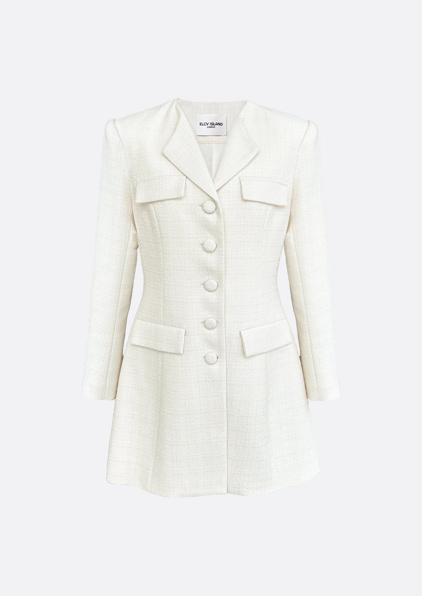 Hourglass Tailored Tweed Jacket (IVORY)