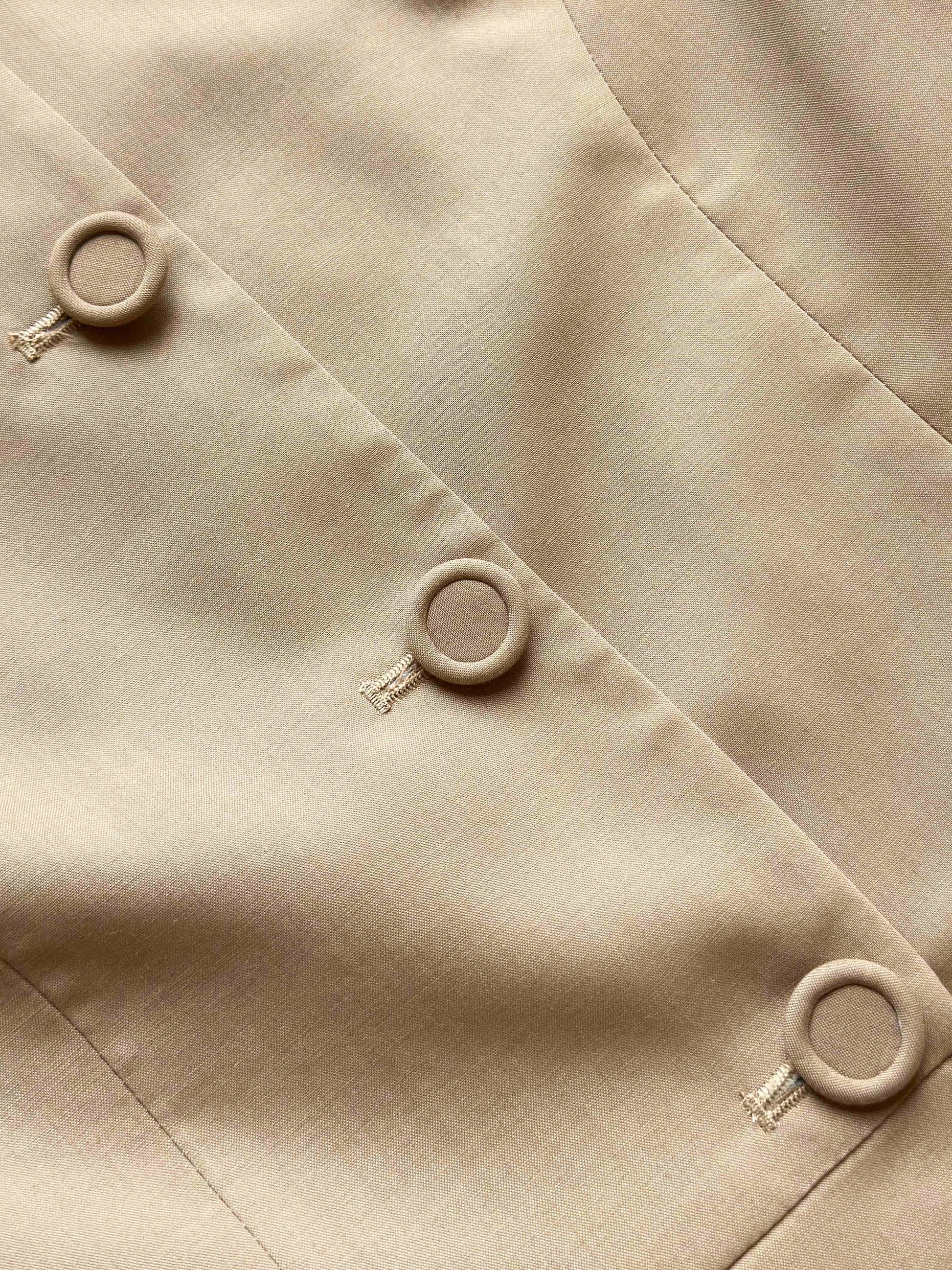 Grace Organza-Trim Wool Jacket (BEIGE) - ELCY ISLAND