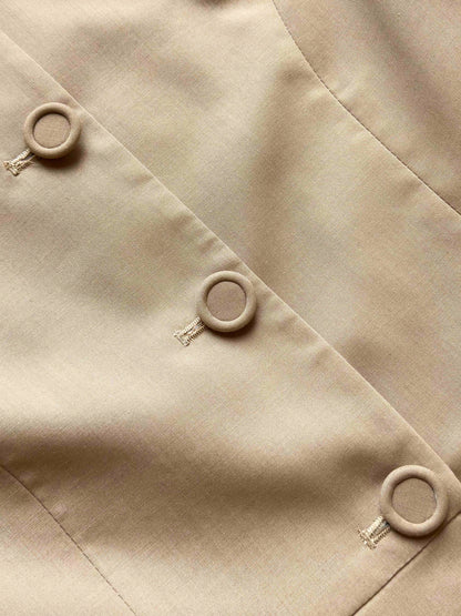 Grace Organza-Trim Wool Jacket (BEIGE) - ELCY ISLAND