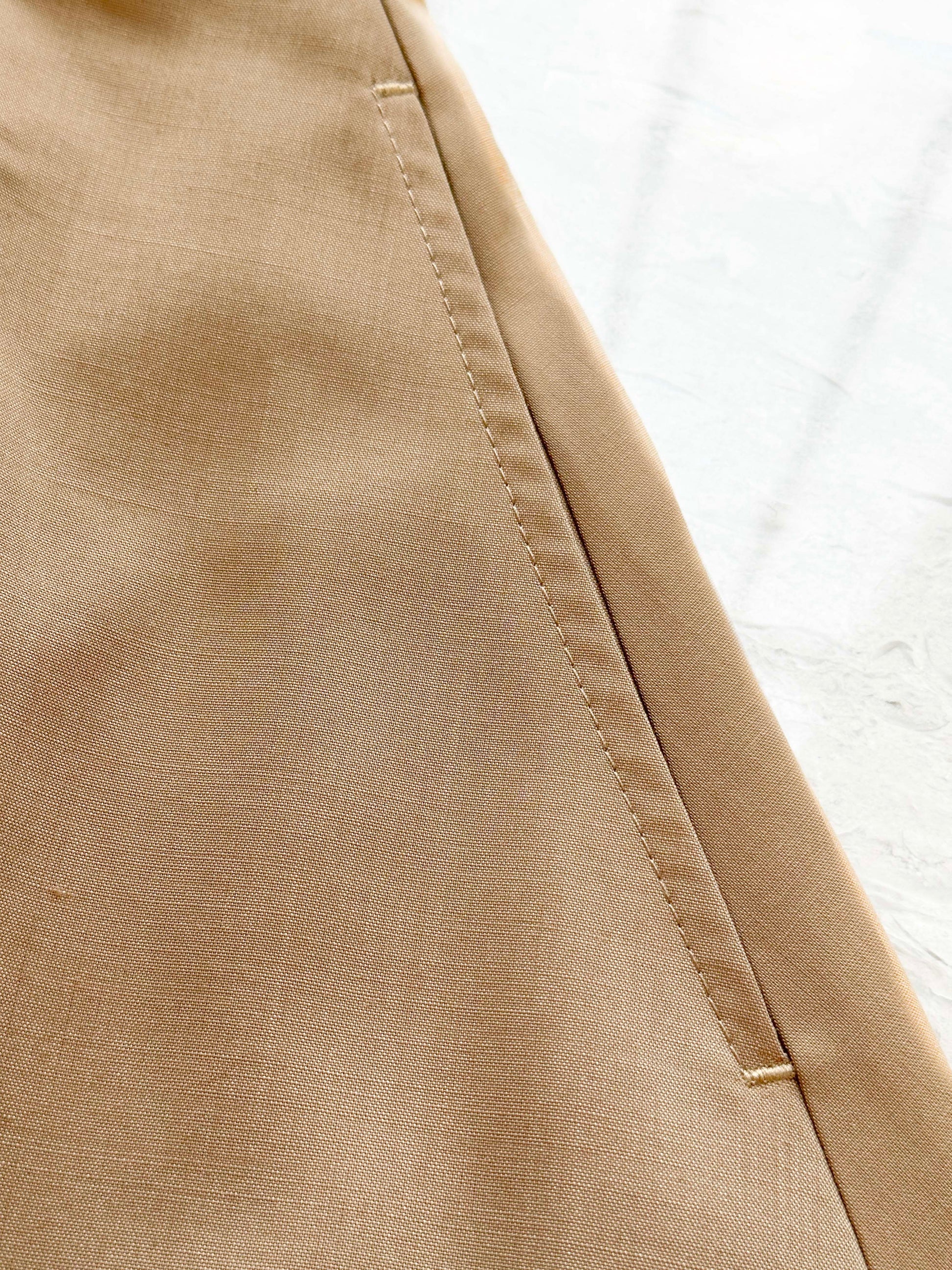 Grace Organza-Trim Wool Shorts (BEIGE) - ELCY ISLAND