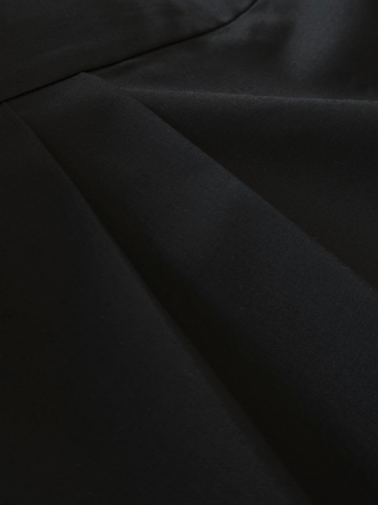 Grace Organza-Trim Wool A-line Skirt (BLACK) - ELCY ISLAND
