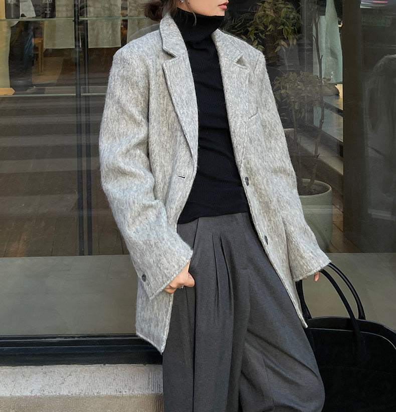 Alpaca Wool Blend Coat Jacket