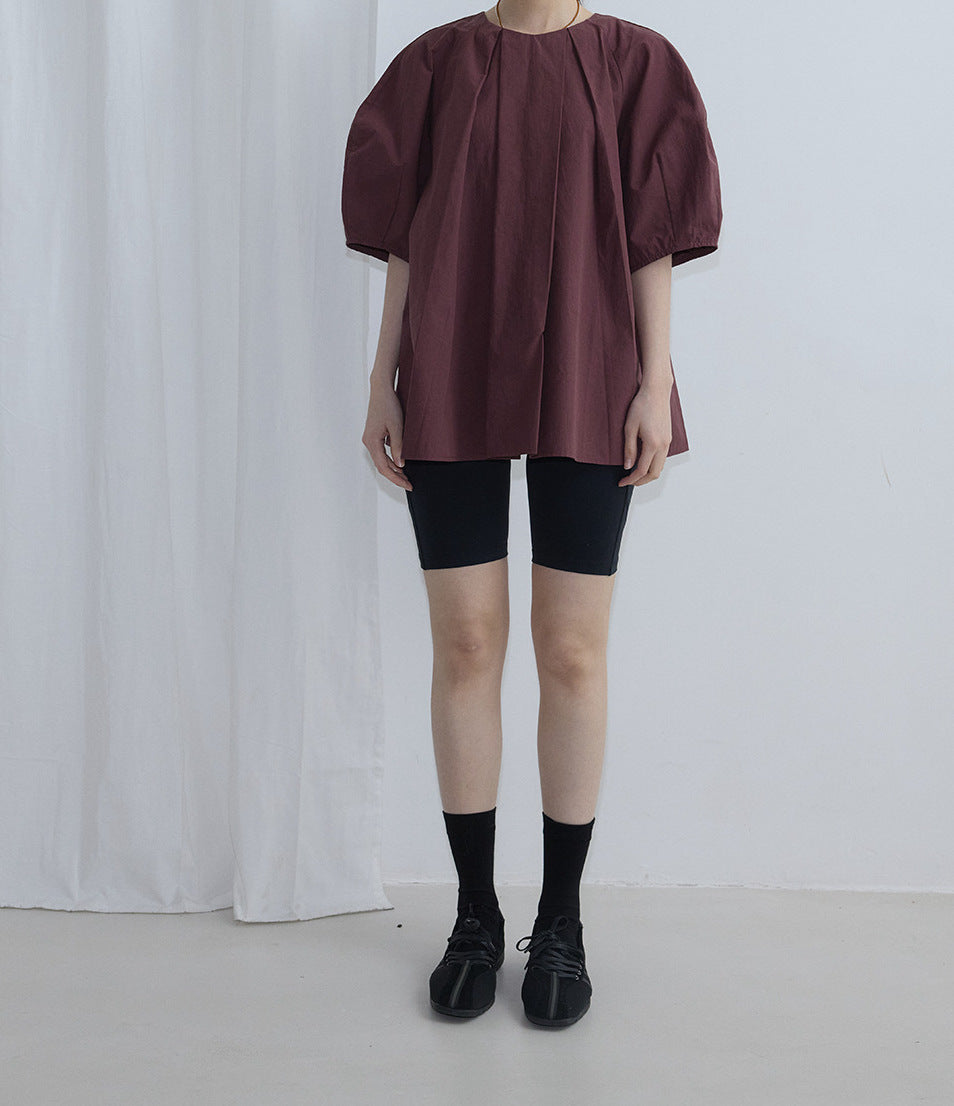 (NEW 10%) Volume Pleated Blouse - ELCY ISLAND