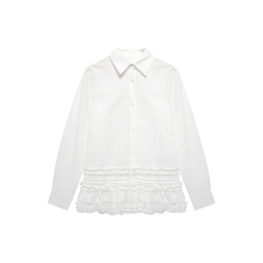 Ruffled Charm Button-Up Blouse