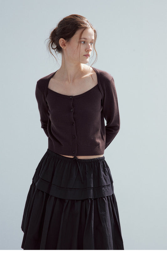 (NEW 10%) Soft Crop Bolero Cardigan - ELCY ISLAND