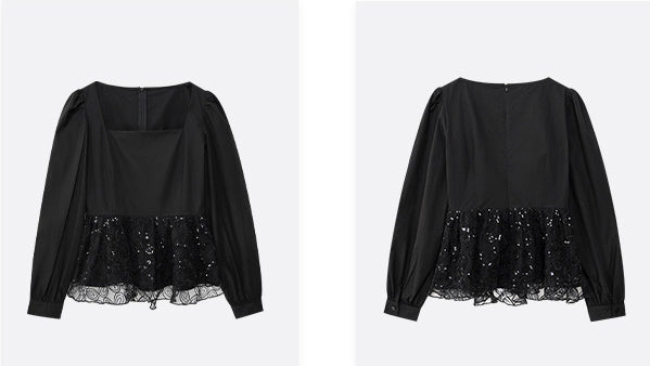 Lace Peplum Blouse