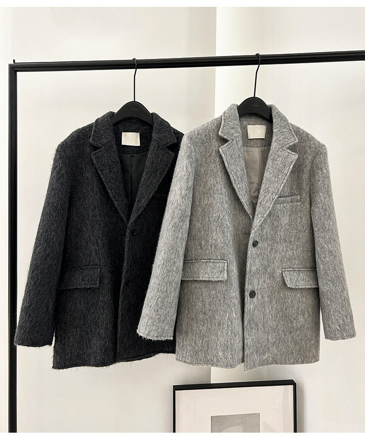 Alpaca Wool Blend Coat Jacket