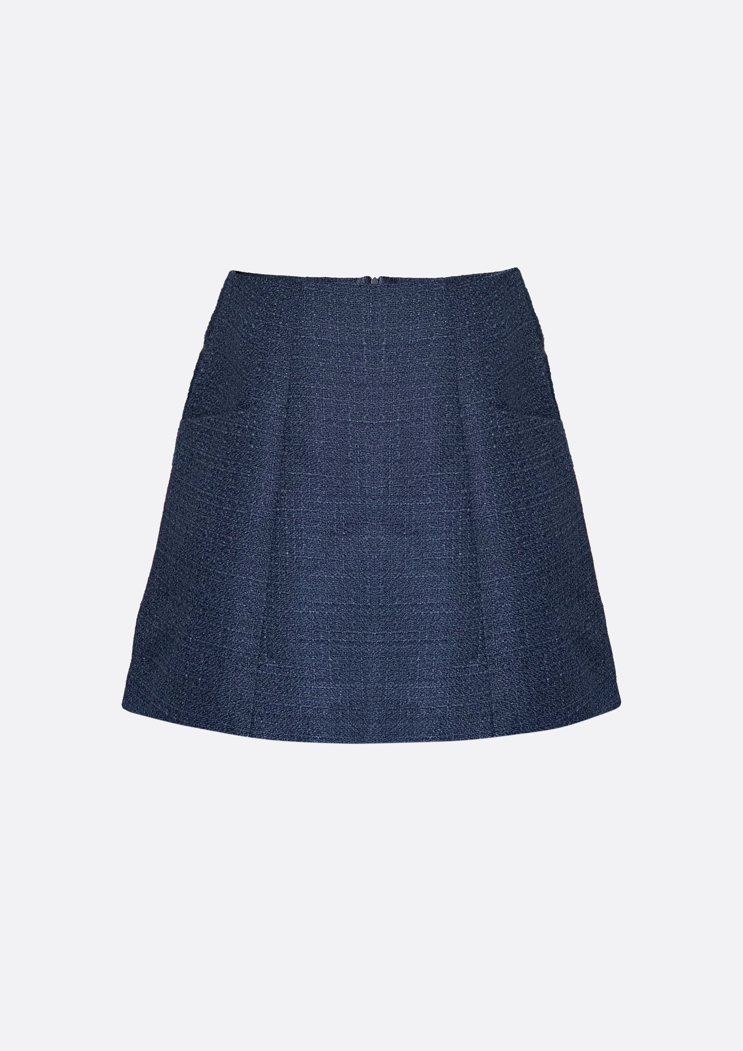 Grace Signature Tweed Mini Skirt (NAVY)