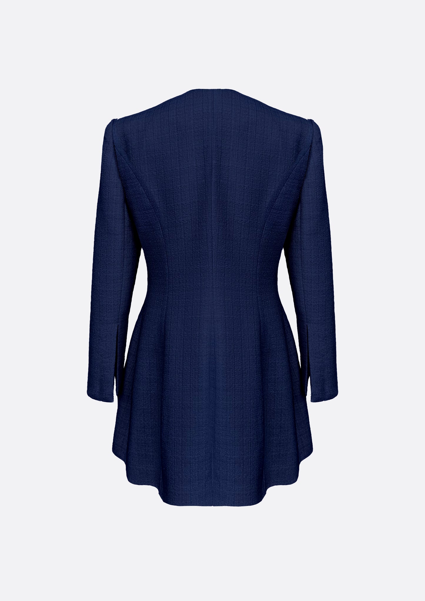 Hourglass Tailored Tweed Jacket (DARK BLUE)